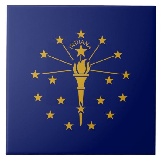 De vlag van Indiana Tegeltje (Voorkant)