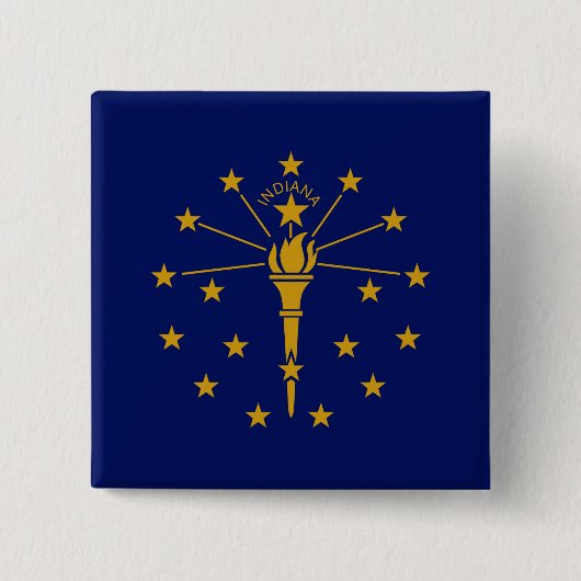 De vlag van Indiana Vierkante Button 5,1 Cm (Voorkant)