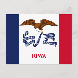 De vlag van Iowa Briefkaart