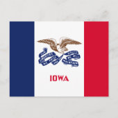 De vlag van Iowa Briefkaart (Voorkant)