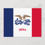 De vlag van Iowa Briefkaart (Voorkant)