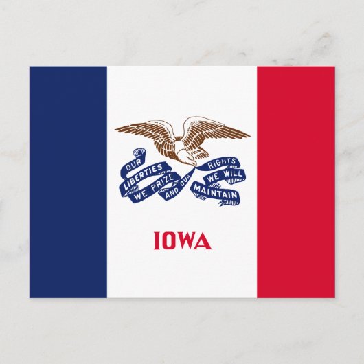 De vlag van Iowa Briefkaart (Voorkant)