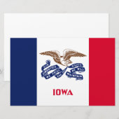 De vlag van Iowa Briefpapier (Voorkant / Achterkant)