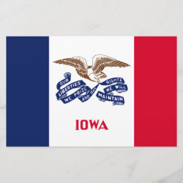 De vlag van Iowa Briefpapier