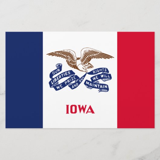 De vlag van Iowa Briefpapier (Voorkant)