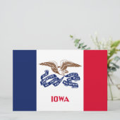 De vlag van Iowa Briefpapier (Staand voorkant)