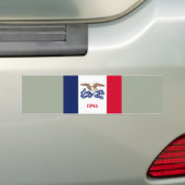 De vlag van Iowa Bumpersticker (Op auto)