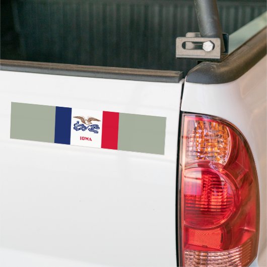 De vlag van Iowa Bumpersticker (Op Truck)