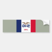 De vlag van Iowa Bumpersticker (Voorkant)