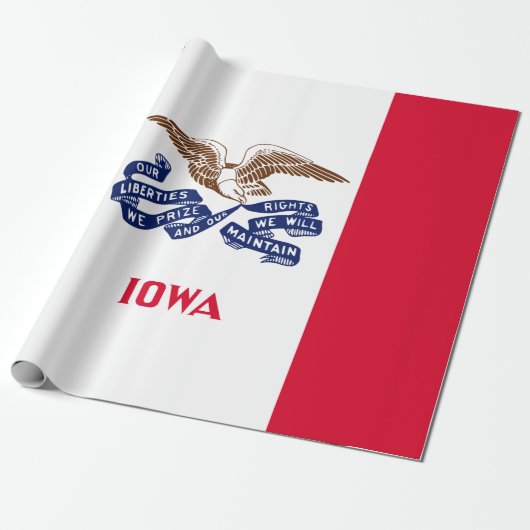 De vlag van Iowa Cadeaupapier (Uitgerold)