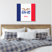 De vlag van Iowa Canvas Afdruk (Insitu (Slaapkamer))