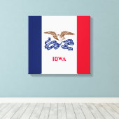 De vlag van Iowa Canvas Afdruk (Insitu (Houten vloer))