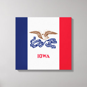 De vlag van Iowa Canvas Afdruk