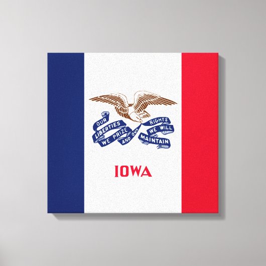 De vlag van Iowa Canvas Afdruk (Voorkant)