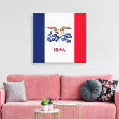 De vlag van Iowa Canvas Afdruk (Insitu (Woonkamer))