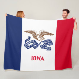 De vlag van Iowa Fleece Deken