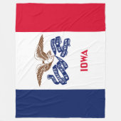 De vlag van Iowa Fleece Deken (Voorkant)
