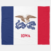 De vlag van Iowa Fleece Deken (Voorkant (Horizontaal))