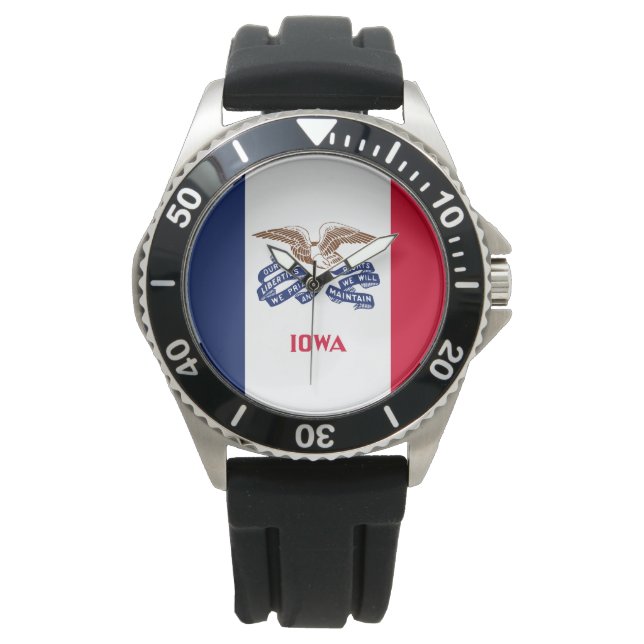 De vlag van Iowa Horloge (Voorkant)