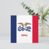 De vlag van Iowa Kaart (Staand voorkant)