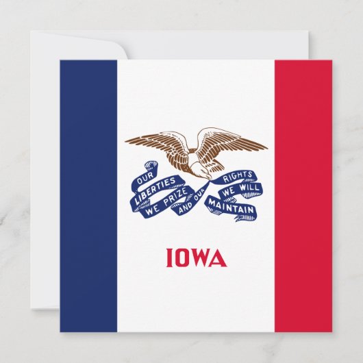 De vlag van Iowa Kaart (Voorkant)
