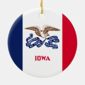De vlag van Iowa Keramisch Ornament (Achterkant)