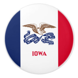 De vlag van Iowa Keramische Knop