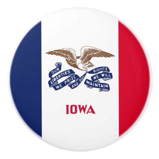 De vlag van Iowa Keramische Knop (Voorkant)