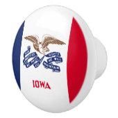 De vlag van Iowa Keramische Knop (Rechts)