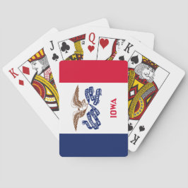 De vlag van Iowa Pokerkaarten