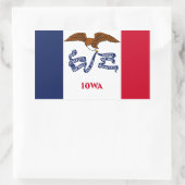 De vlag van Iowa Rechthoekige Sticker (Tas)