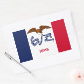 De vlag van Iowa Rechthoekige Sticker (Envelop)