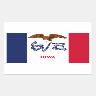 De vlag van Iowa Rechthoekige Sticker