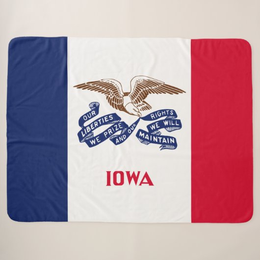 De vlag van Iowa Sherpa Deken (Voorkant (horizontaal))