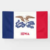 De vlag van Iowa Spandoek (Horizontaal)
