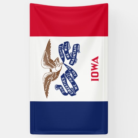 De vlag van Iowa Spandoek (Verticaal)