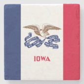 De vlag van Iowa Stenen Onderzetter (Voorkant)