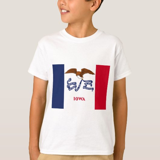 De vlag van Iowa T-shirt (Voorkant)