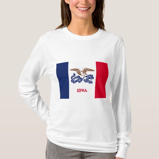 De vlag van Iowa T-shirt (Voorkant)