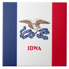 De vlag van Iowa Tegeltje