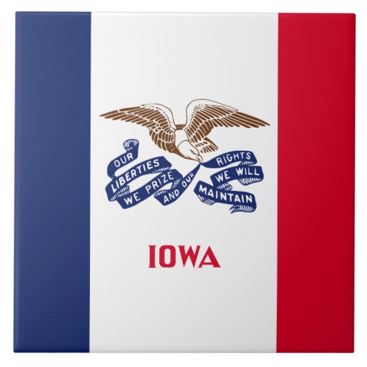 De vlag van Iowa Tegeltje (Voorkant)