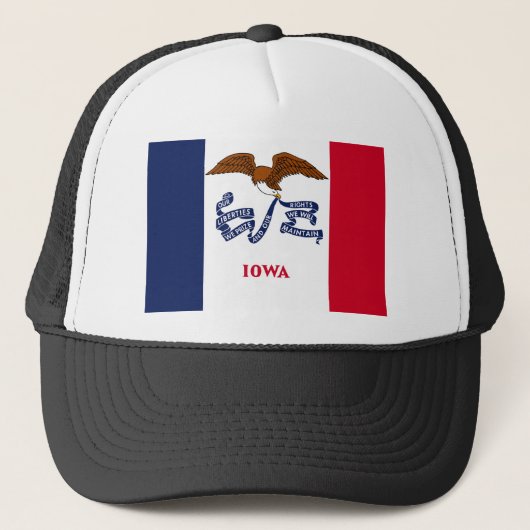 De vlag van Iowa Trucker Pet (Voorkant)