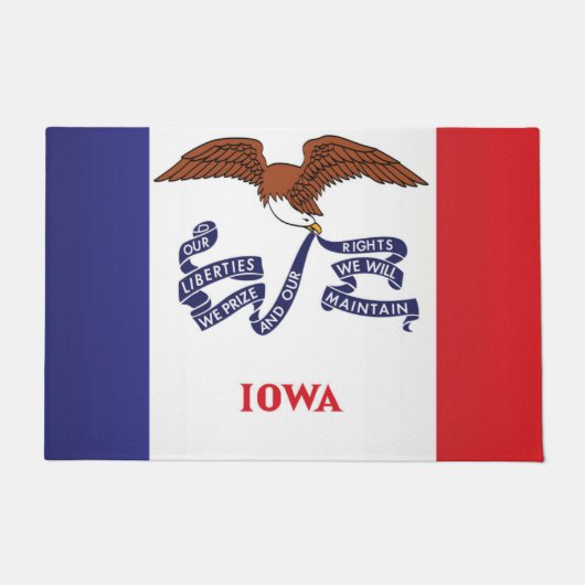 De vlag van Iowa, Verenigde Staten van Amerika Deurmat (Voorkant)