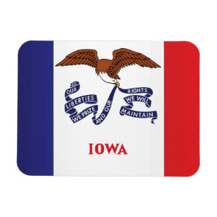 De vlag van Iowa, Verenigde Staten van Amerika Magneet