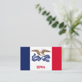 De vlag van Iowa Visitekaartje (Staand voorkant)