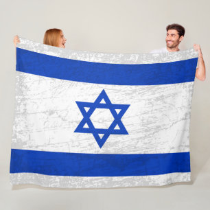 De vlag van Israël - Een wandtapijt van Israëlisch Fleece Deken
