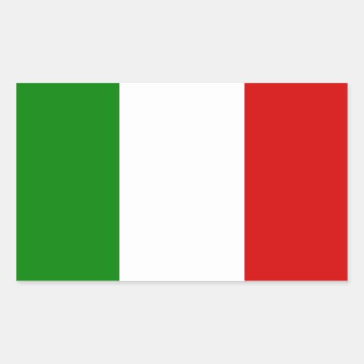 De vlag van Italië Rechthoekige Sticker (Voorkant)
