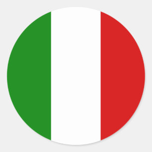 De vlag van Italië Ronde Sticker