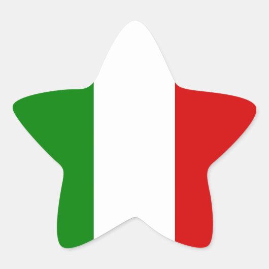 De vlag van Italië Ster Sticker (Voorkant)