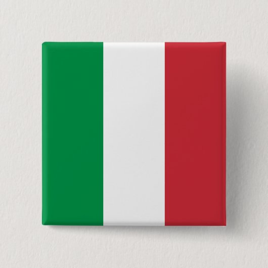 De vlag van Italië Vierkante Button 5,1 Cm (Voorkant)